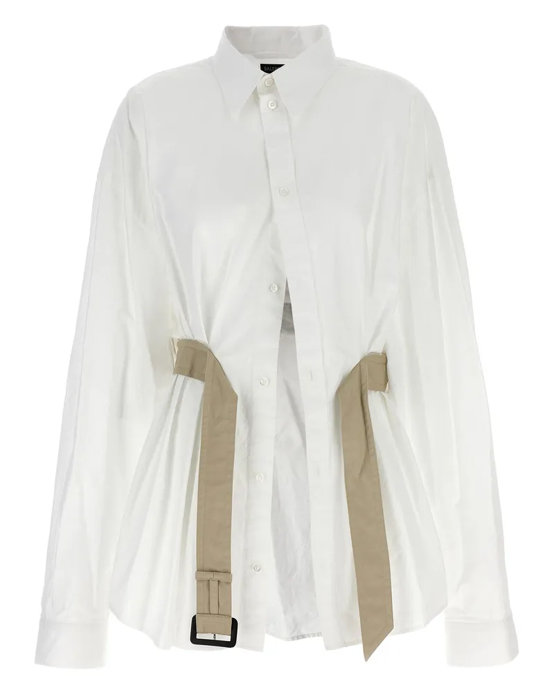 Balenciaga Gürtelhemd White