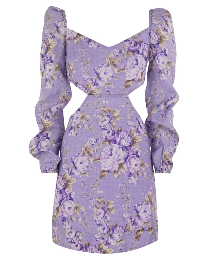 MC2 Saint Barth Jara Mini Kleid mit Blumen Lilac