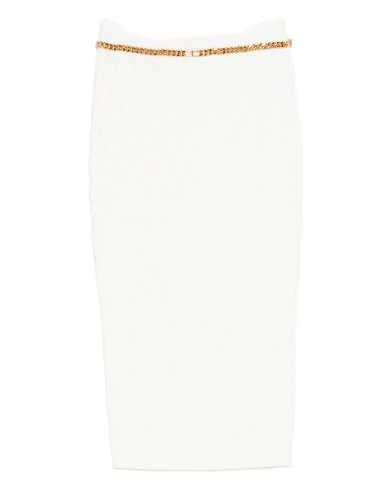 Elisabetta Franchi Strick Midi Rock Ivory