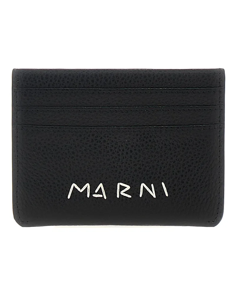 Marni Logo -Kartenhalter Schwarz