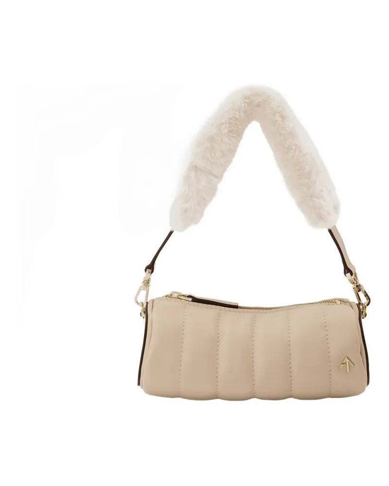 Manu Atelier Mini -gepolsterter Zylinder Beige