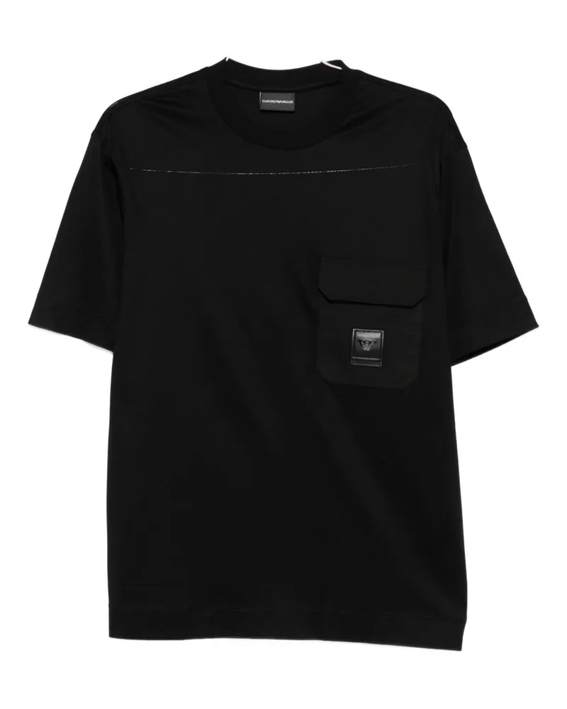 Emporio Armani Cotton Misch -T -Shirt Black