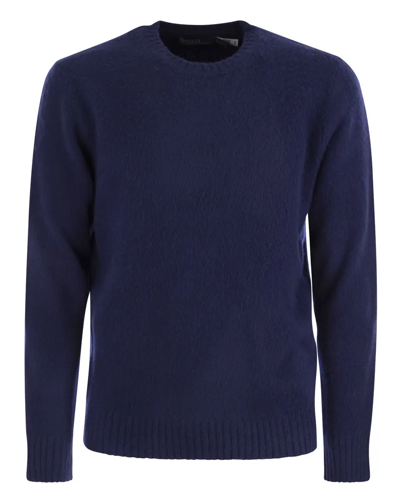 Ralph Lauren Crew Neck -Pullover in Wolle und Kaschmir Blau