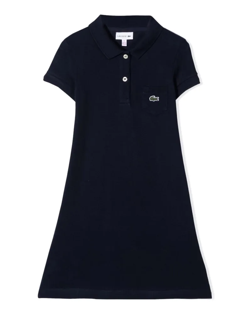 Lacoste Baumwoll -Polo -Hemdkleid Blue