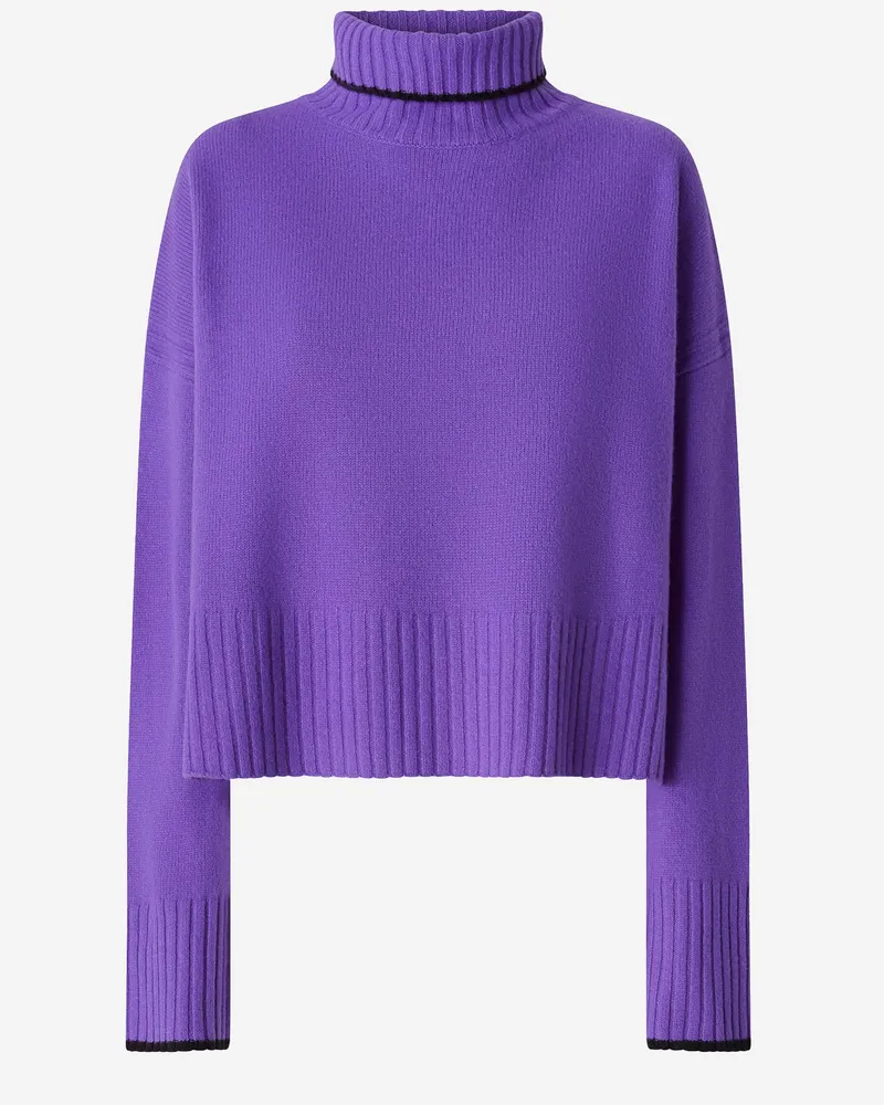 Pinko Wolle und Kaschmirschildkrötenhalspullover Purple