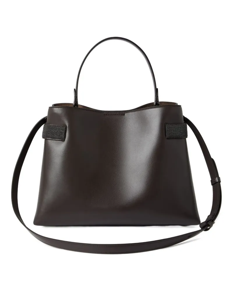 Brunello Cucinelli Essence Lederhandtasche Brown
