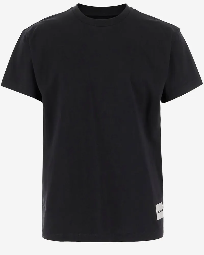 Jil Sander Set von drei Baumwoll -T -Shirts Red