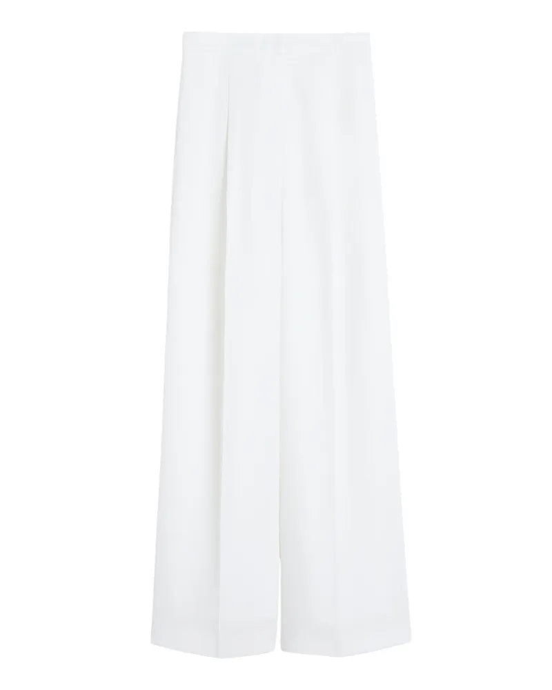 Max Mara Wide Leg Cady Hosen Bianco