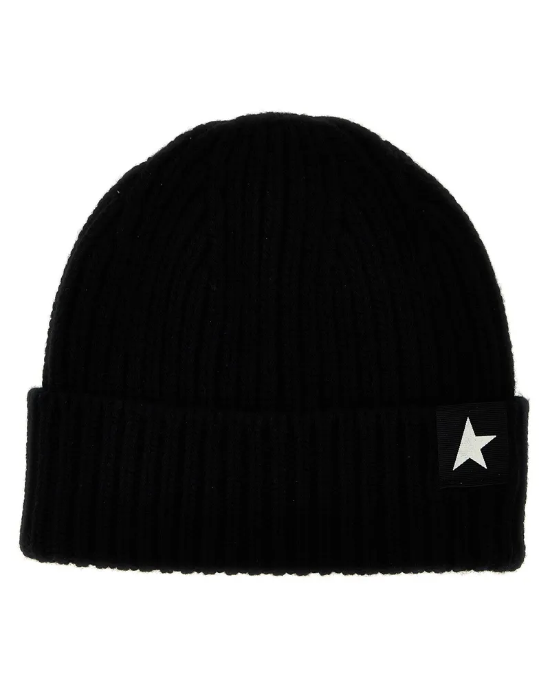 Golden Goose Logo-Label-Mütze Black