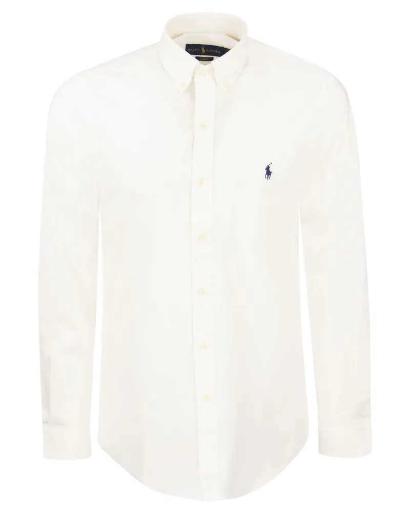 Ralph Lauren Stretch -Poplin -Hemd Weiss