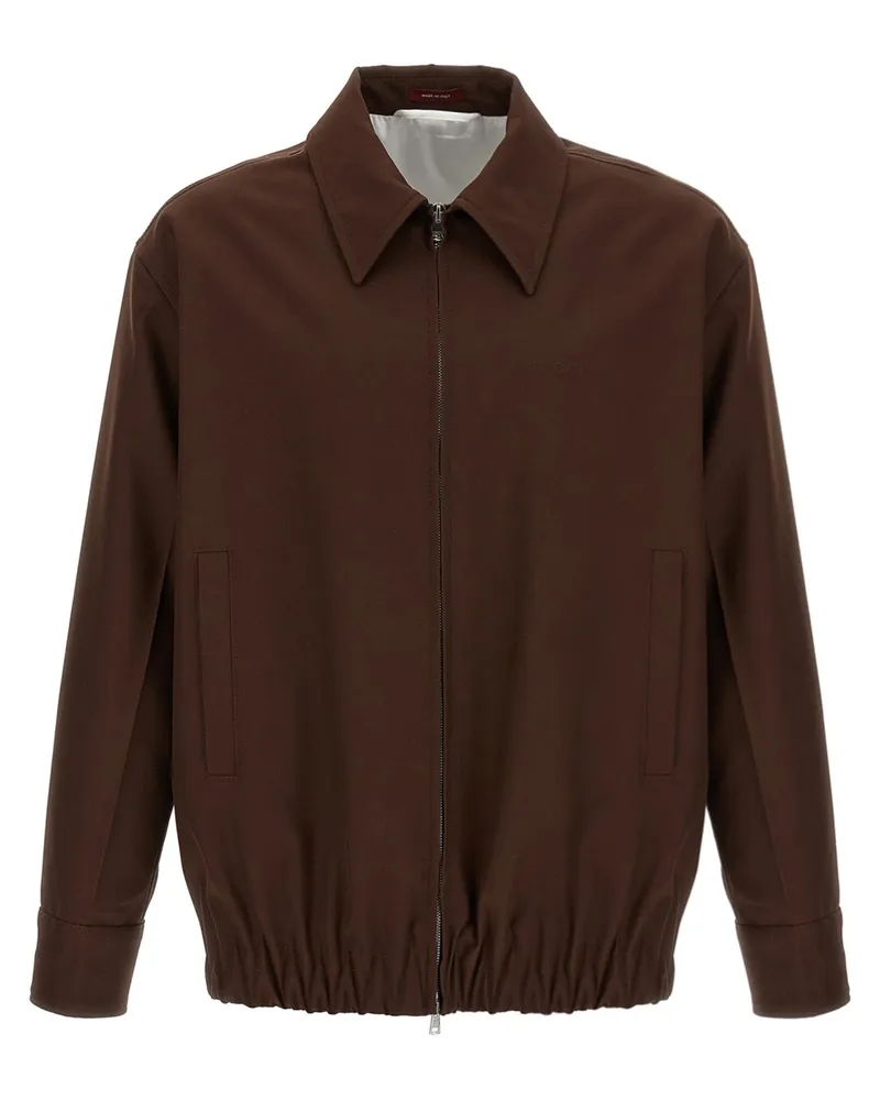 Gucci Twill-Jacke Brown