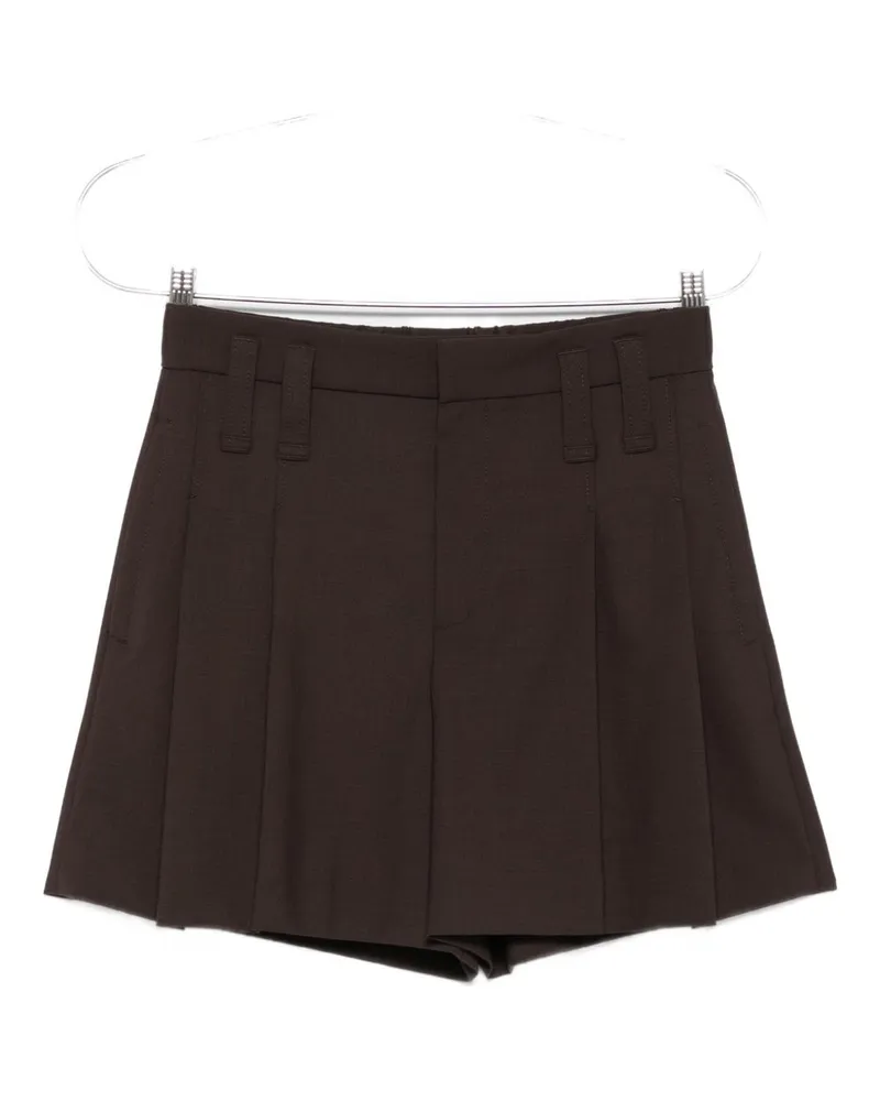 Brunello Cucinelli Wolle Blend Shorts Brown