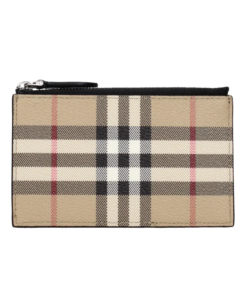 Burberry Dokumenthalter Mann Stoff Beige/Schwarz -