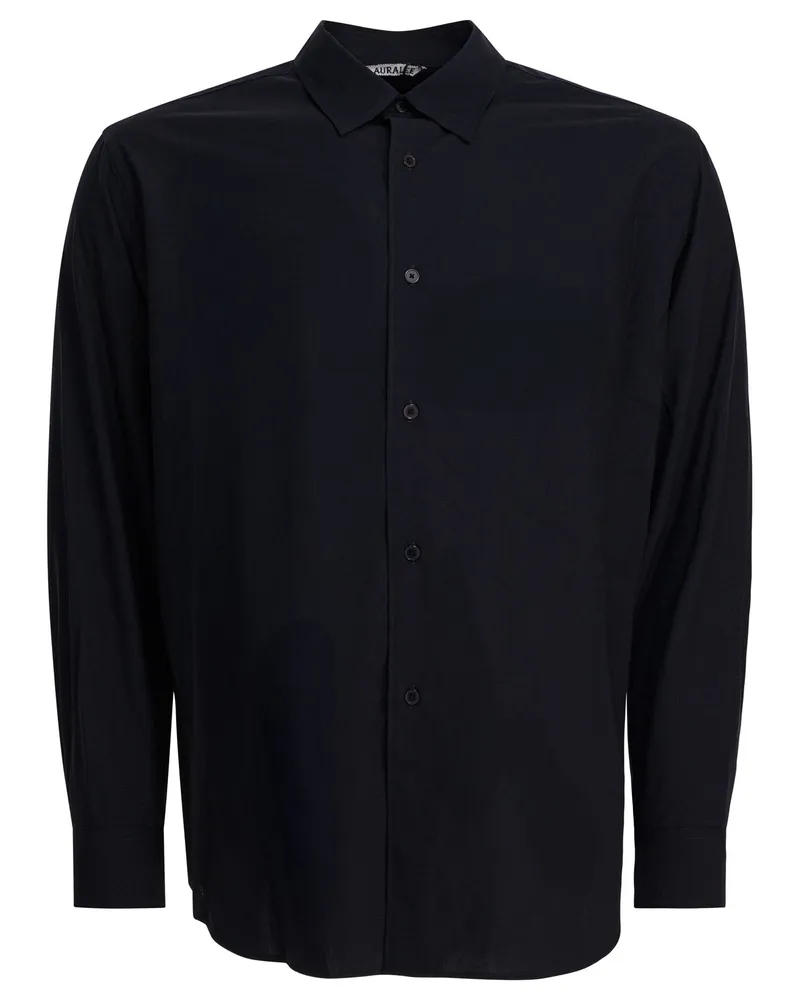 AURALEE Hemd aus tropischer Wolle Blue