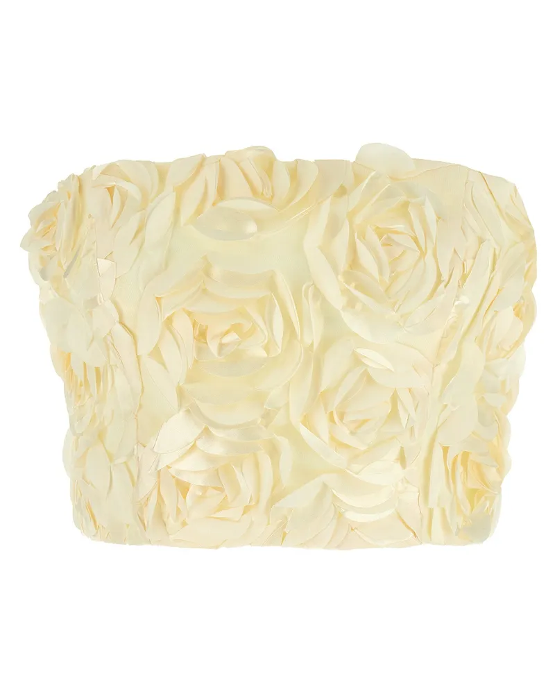 ROTATE Birger Christensen Drehen Sie Birger Christensen Crop Top White