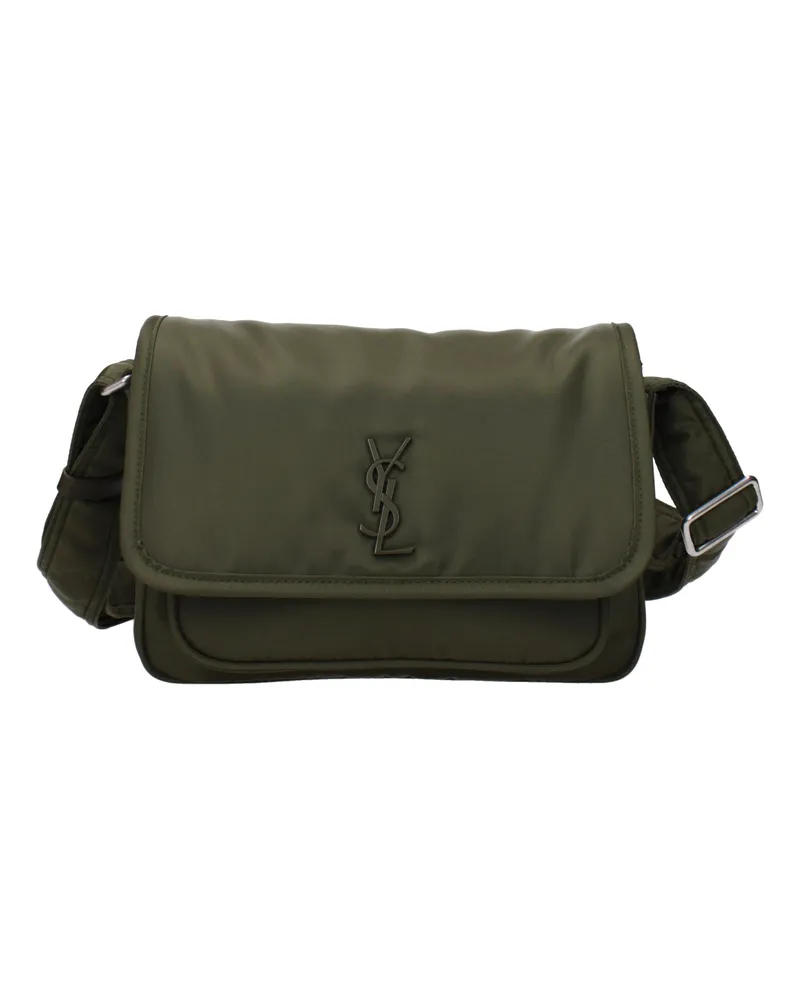 Saint Laurent Umhängetaschen Niki Man Fabric Green/Green Militär -