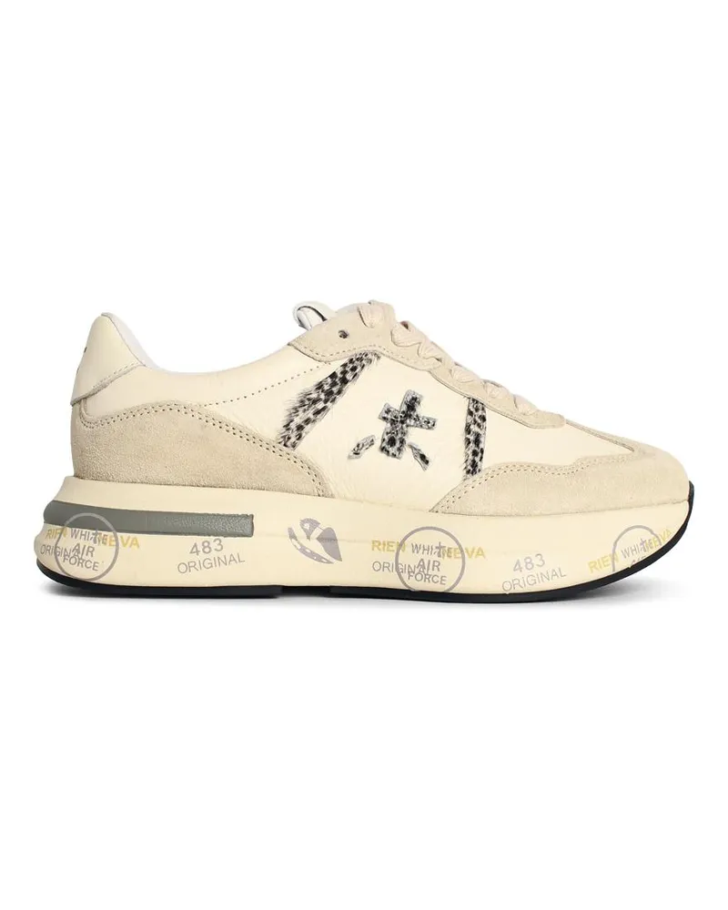 Premiata Cassie 7682' Lear -Mischung Sneaker von Weiß Grey
