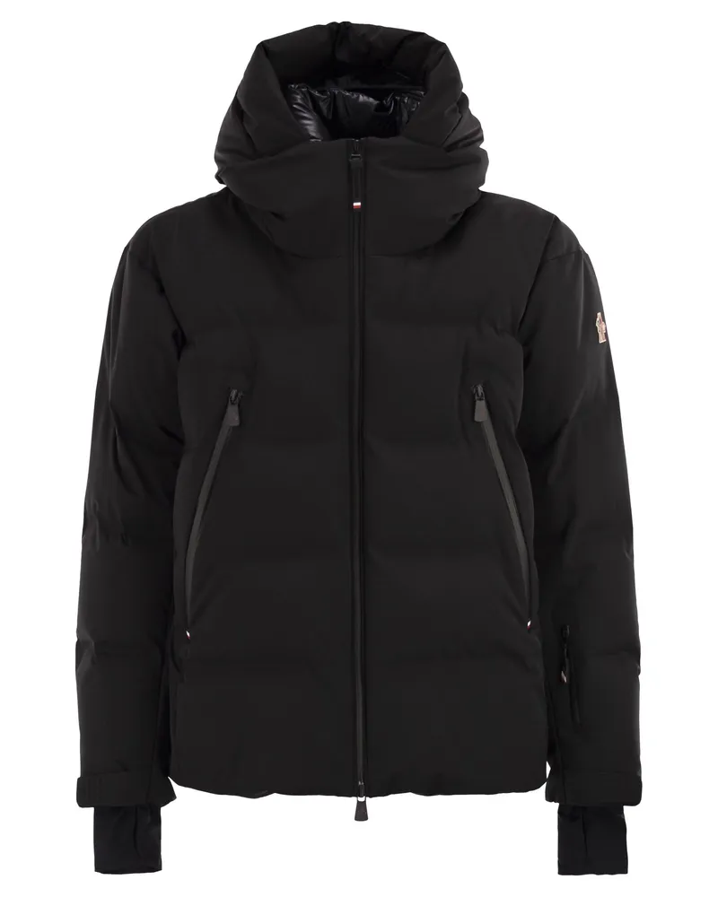 Moncler Fellberg Short Down Jacke mit Kapuze Black