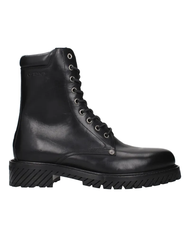 OFF-WHITE Männers Lederstiefel Schwarz -