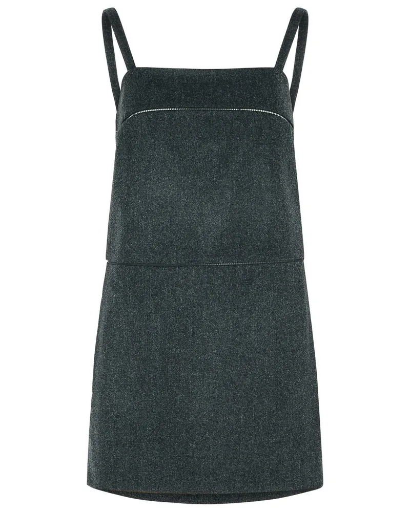 Max Mara Leale' graues jungfräuliches Wollkleid Grey