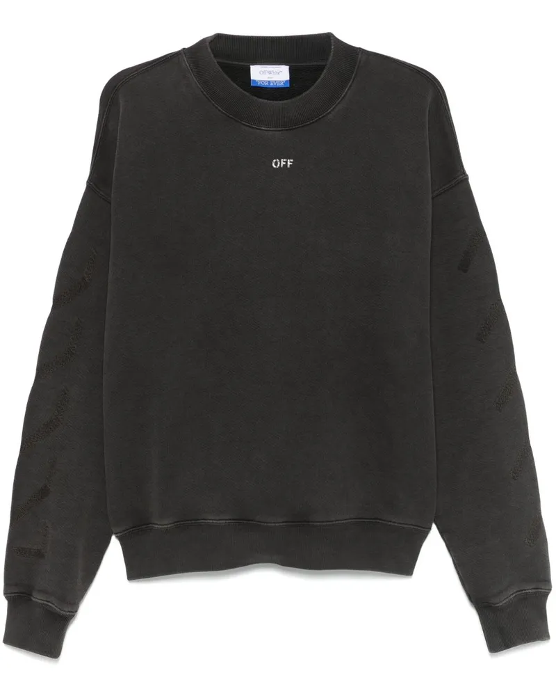 OFF-WHITE Logo Cotton Sweatshirt Black