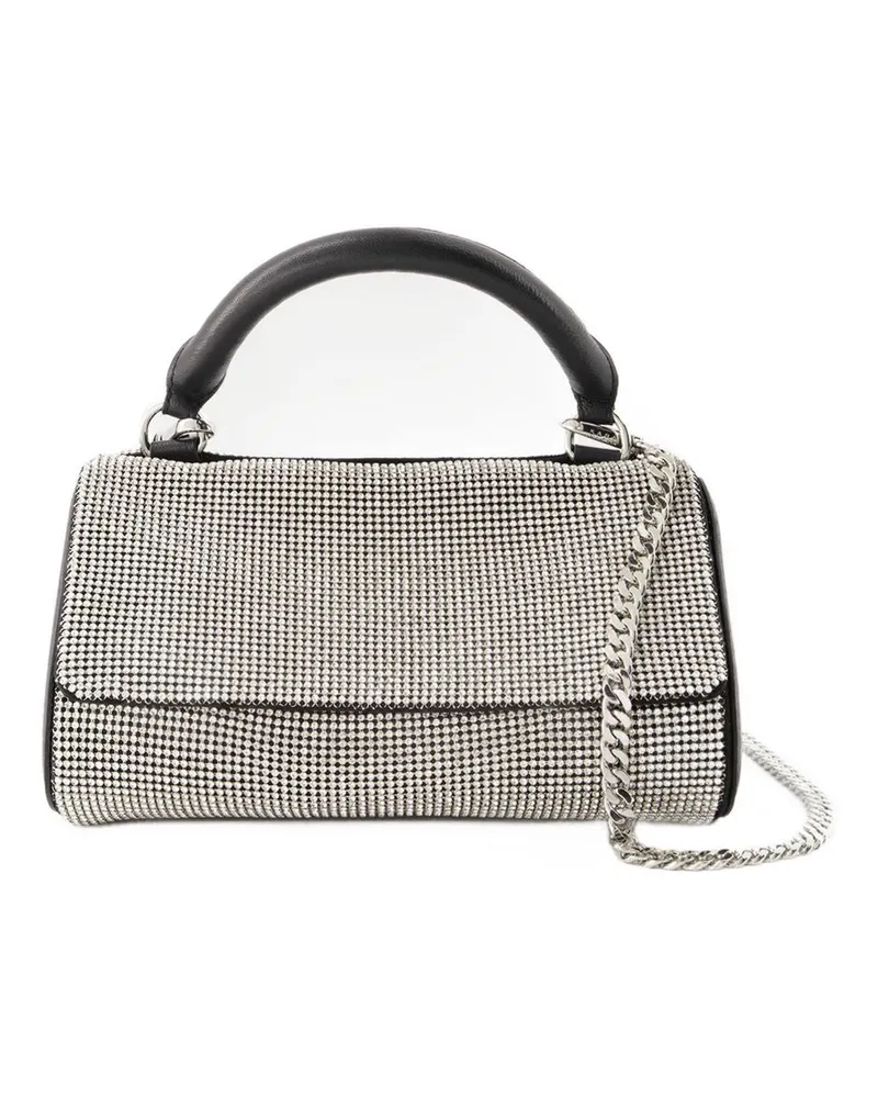 KARA Crush Satchel Bag  Mesh weiß Weiß