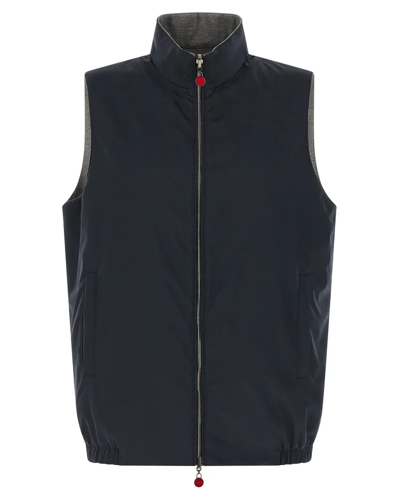 Kiton Double Face Nylonweste Blue