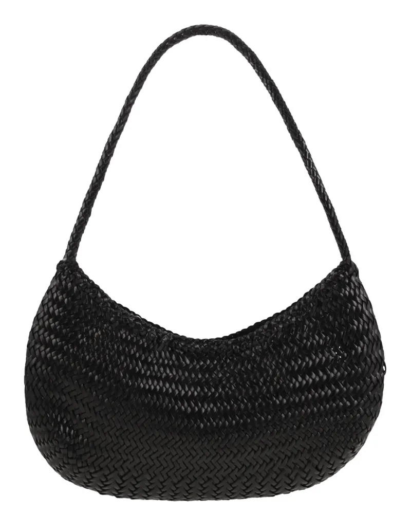 Dragon Nova Luna Woven Leather Bag Black