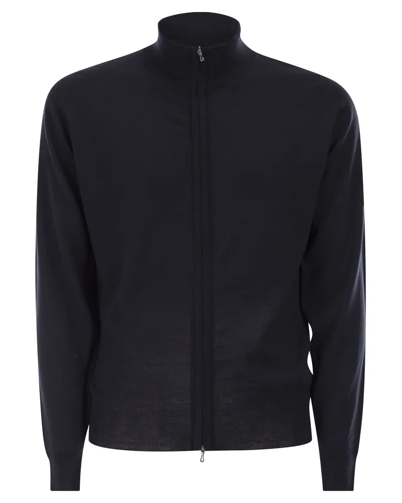 John Smedley Strickjacke aus extrafeiner Merinowolle Night