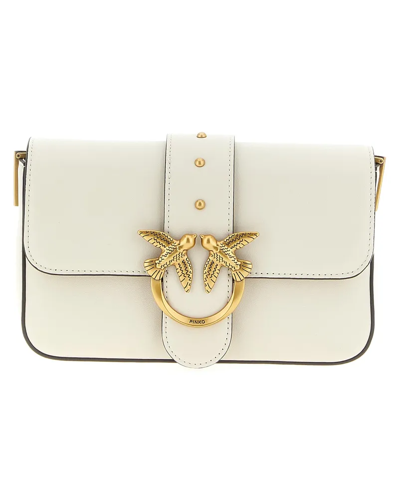 Pinko Mini Love Slouchy' Kleine Umhängetasche White
