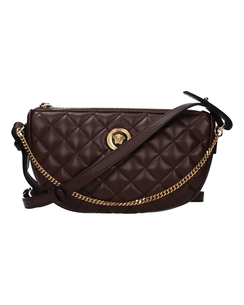 Versace Damens Handtaschen Braun/Schokoladenleder -