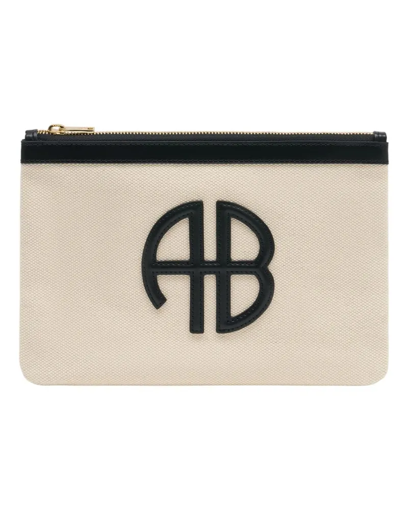 Anine Bing Lili Clutch  Baumwolle Beige Beige