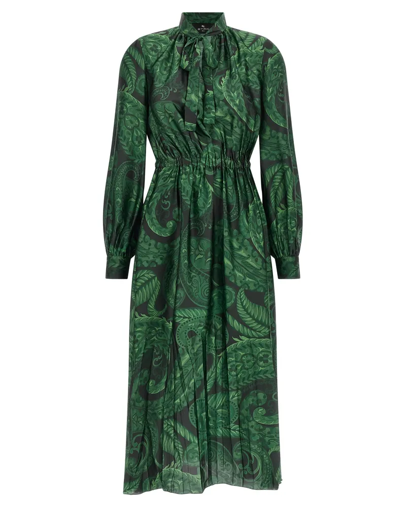 Etro Kleid mit Blumenmuster Green
