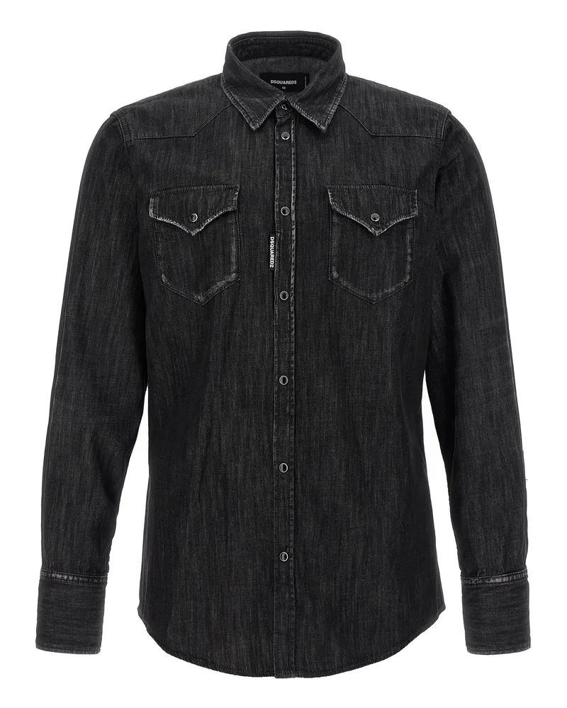Dsquared2 klassisches Western' Shirt Black