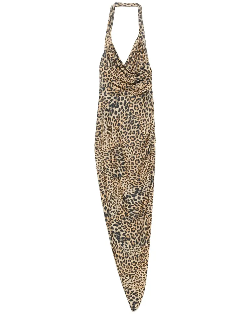 Norma Kamali Cayla Abendkleid Cheetah