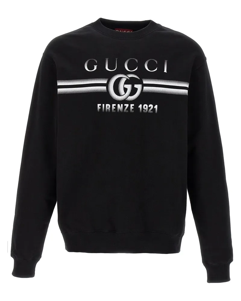 Gucci Sweatshirt mit -Logo-Print Black