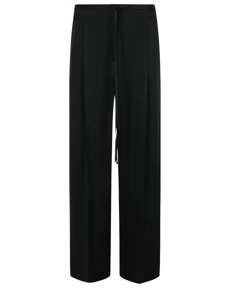 Róhe Black Acetat Mischhose Black