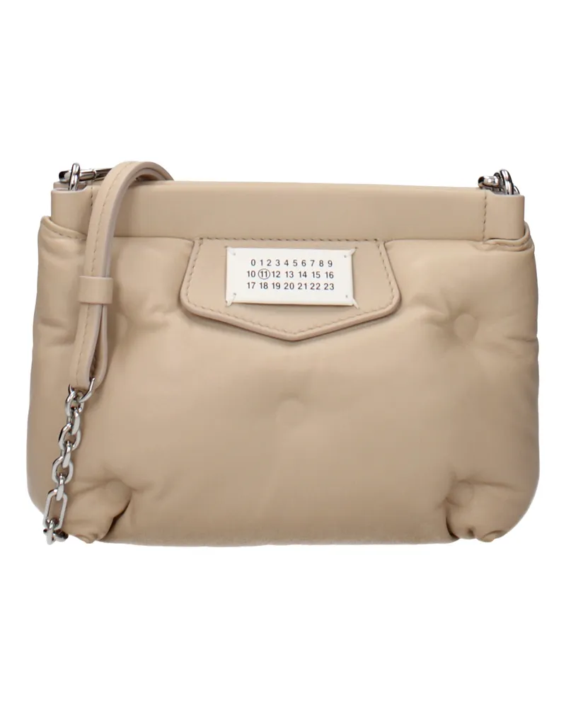 Maison Margiela Damens Beige Leder-Umhängetaschen -