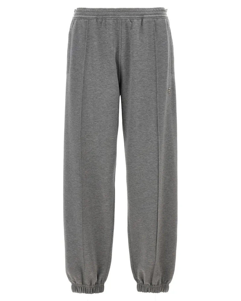 Givenchy Metallic Logo Joggers Gray