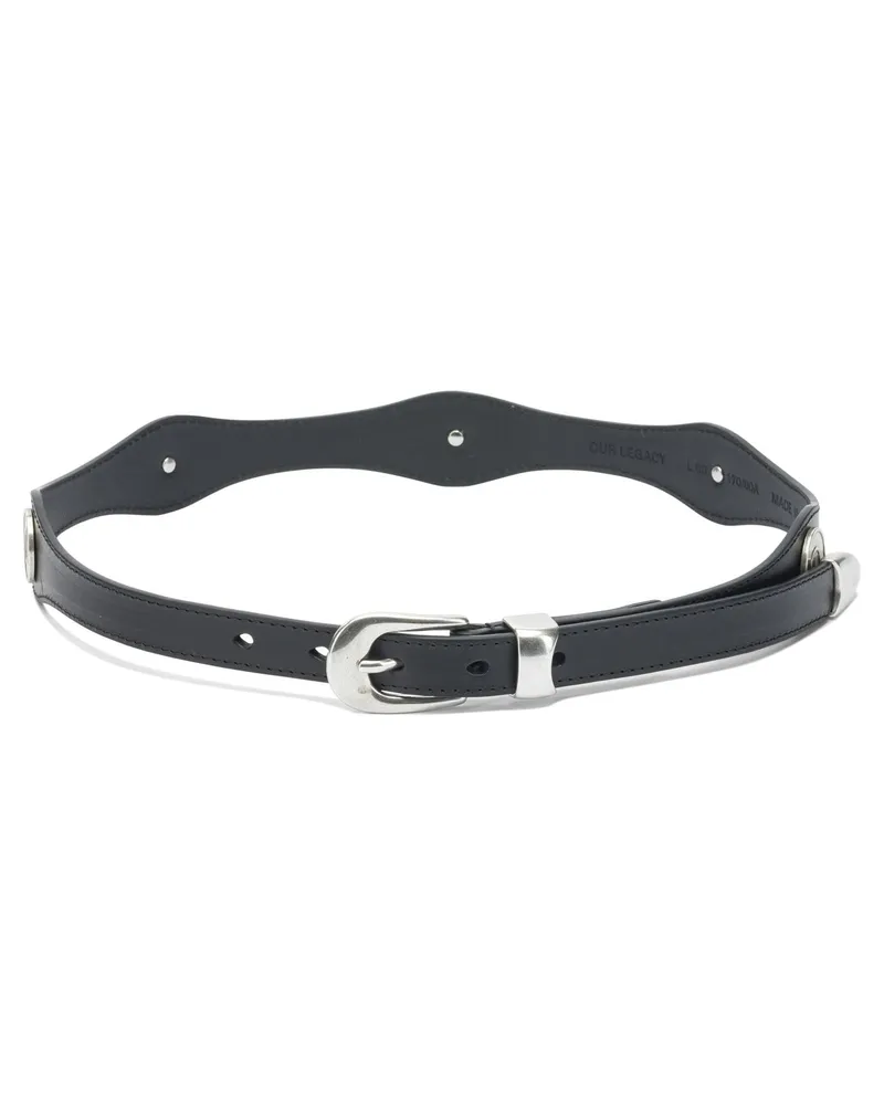Our Legacy Unser Legacy-Ledergürtel „Wave Black