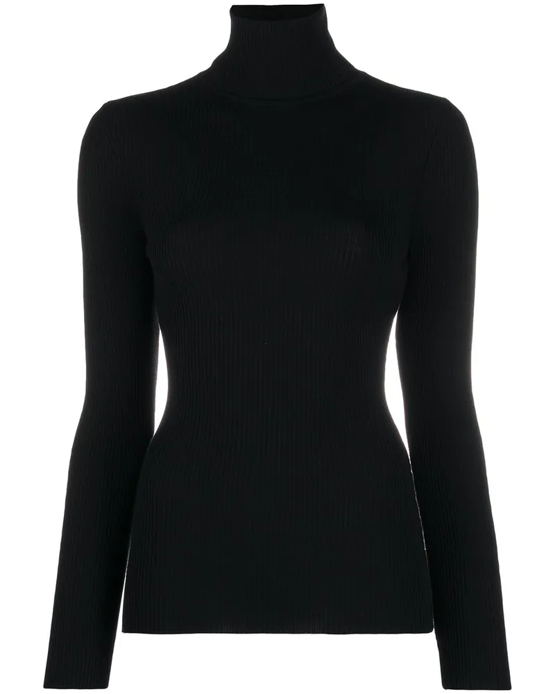 Wolford Wollschildkrötenhalspullover Black