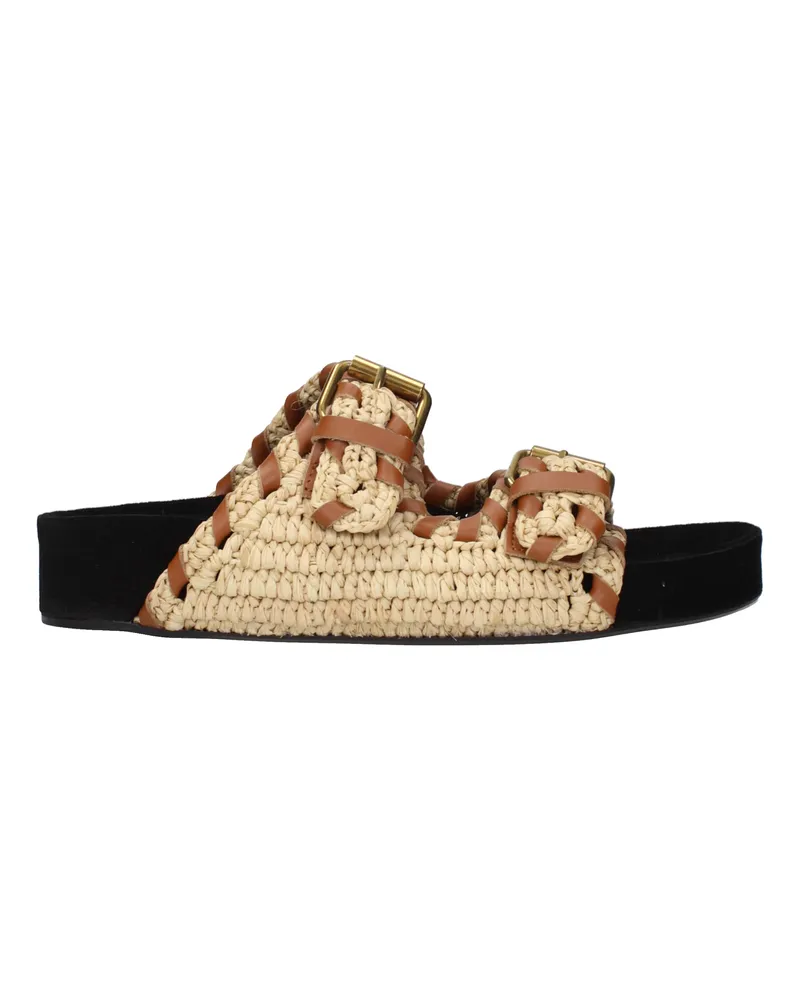 Isabel Marant Hausschuhe und Clogs Damen Bast Beige/Cognac -