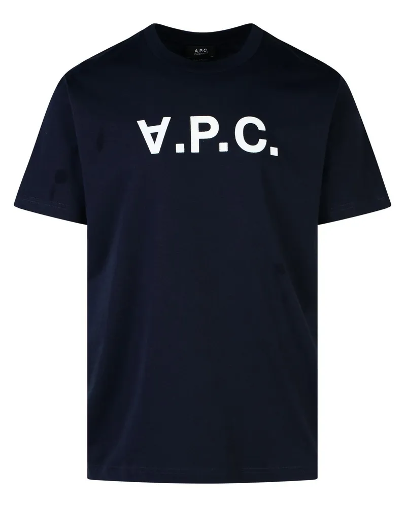 A.P.C. Navy Cotton T -Shirt Navy