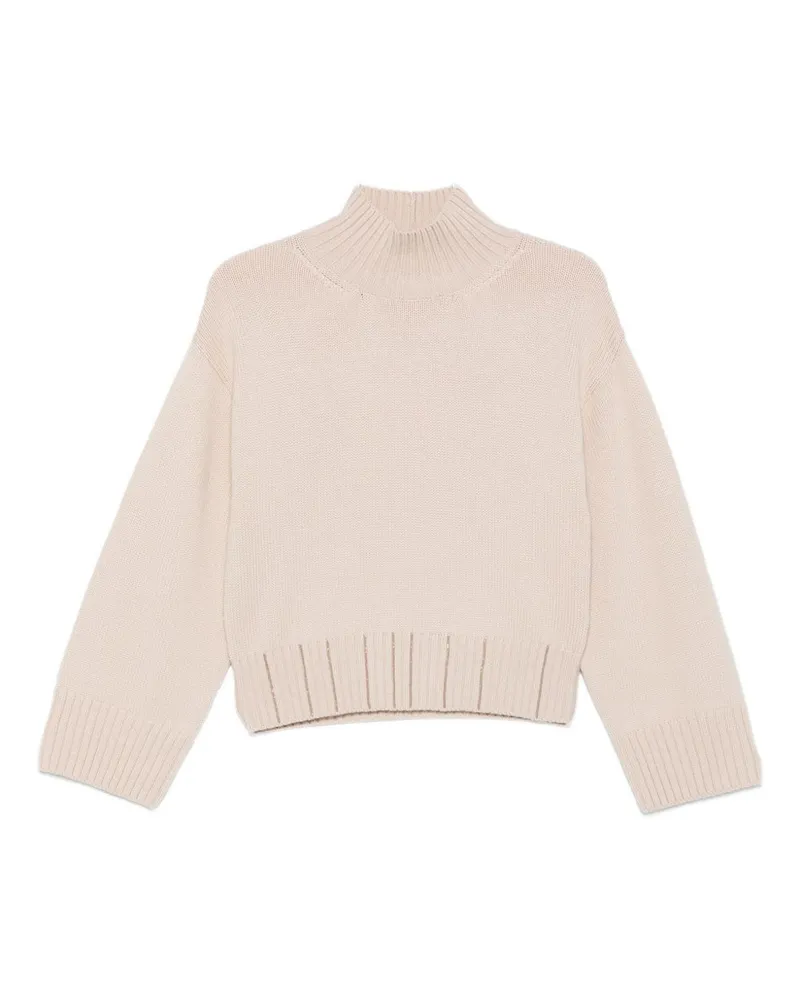 Fabiana Filippi Woll Turtle Neck Jumper Powder