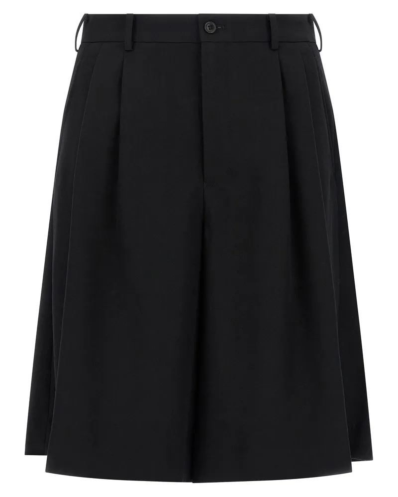 Comme des Garçons Woll Bermuda Shorts Black