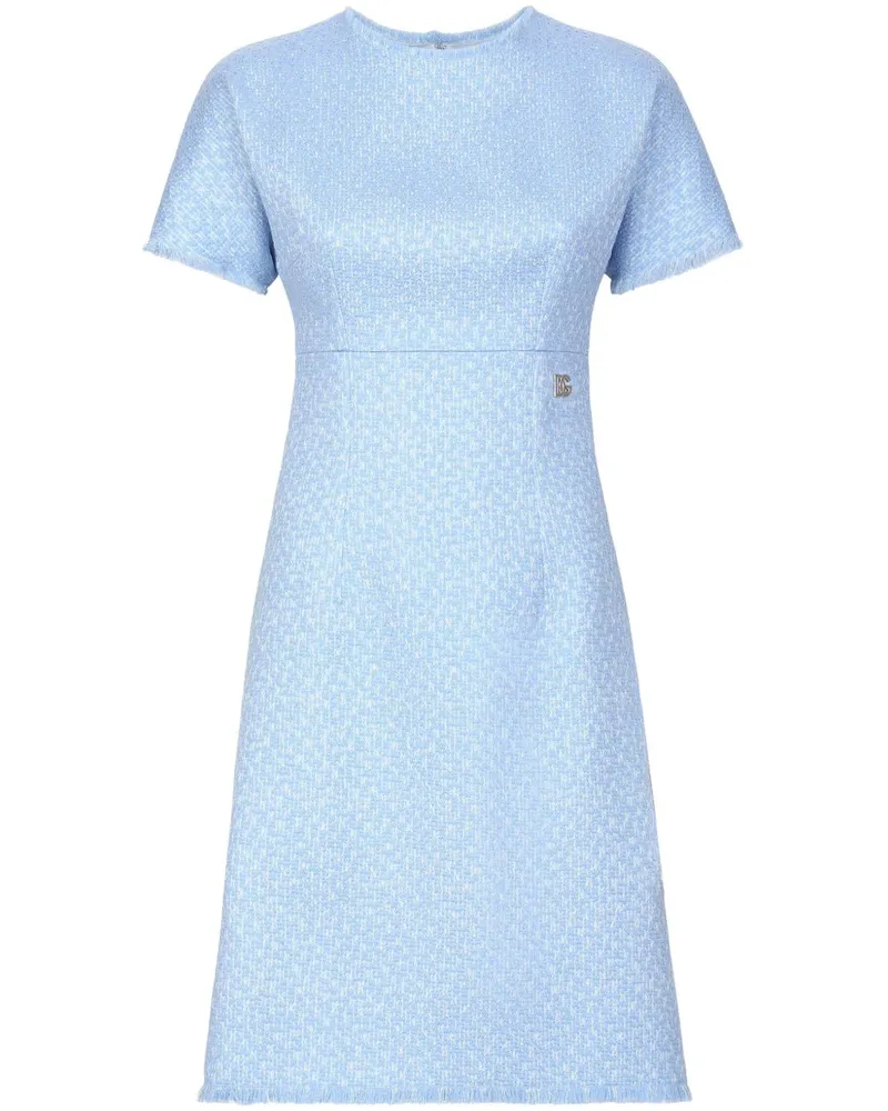 Dolce & Gabbana Rachel Tweed Kleid mit DG -Logo Clear