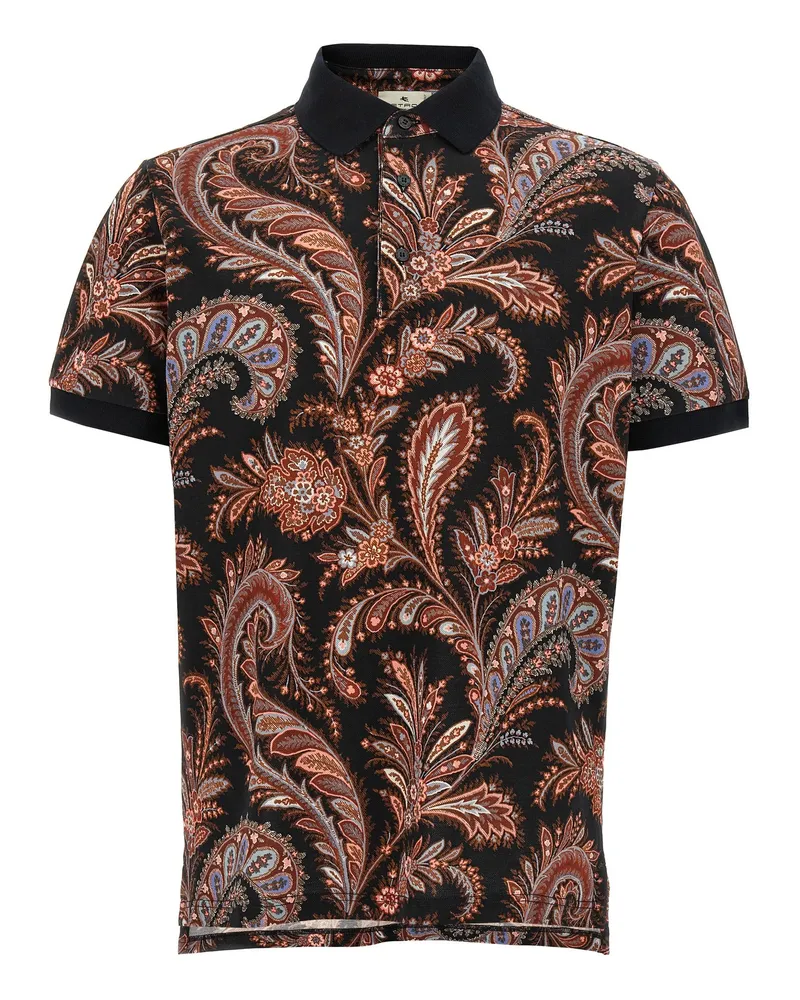 Etro Polo Paisley Blumen Multicolor