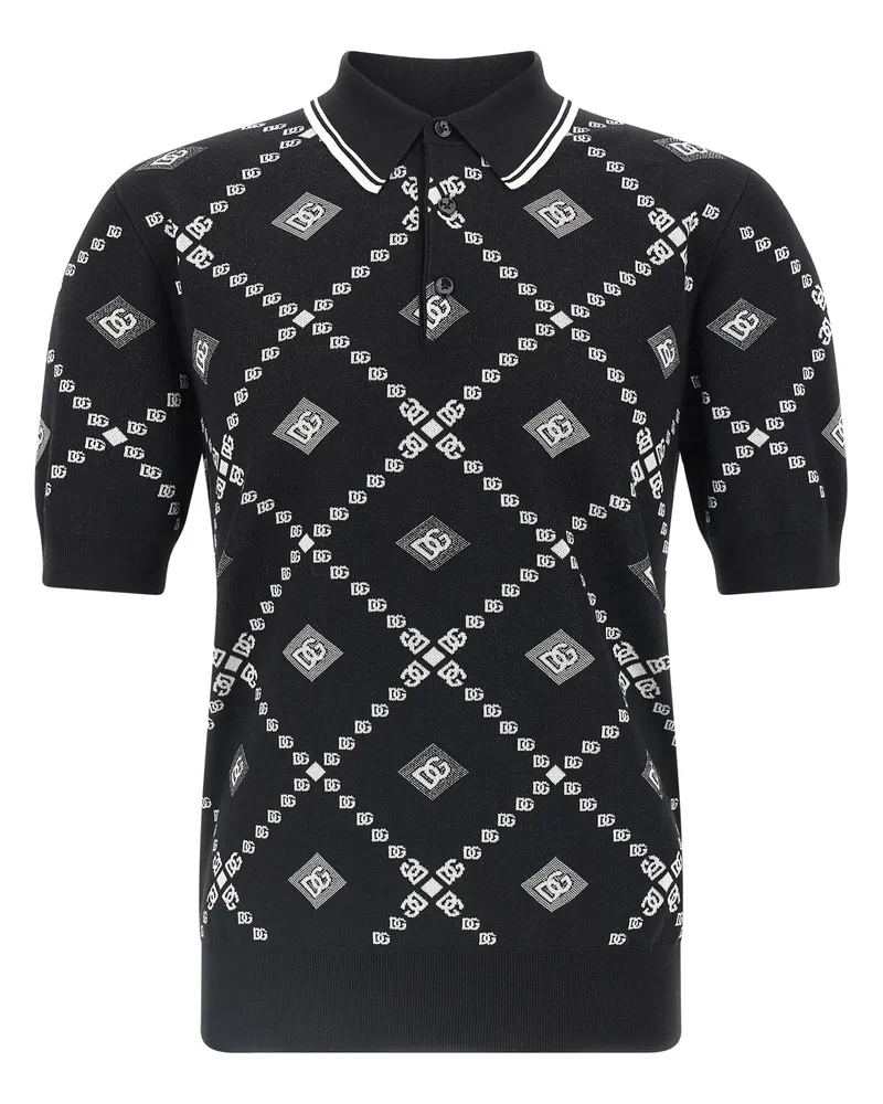 Dolce & Gabbana Strick -Polo -Hemd White