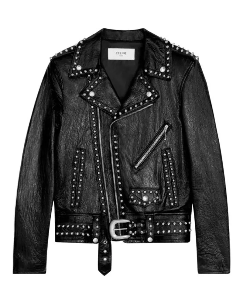 Celine Nieten -Lederjacke Black