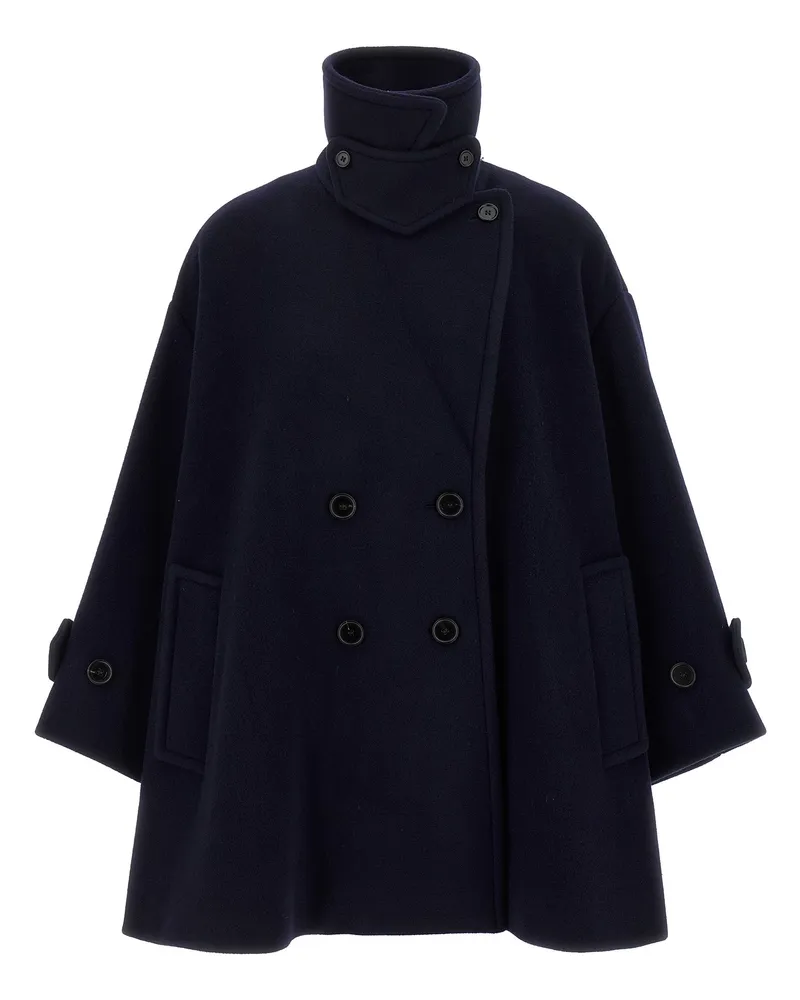 Chloé Chloé Doppelbrust Wollmantel Blue